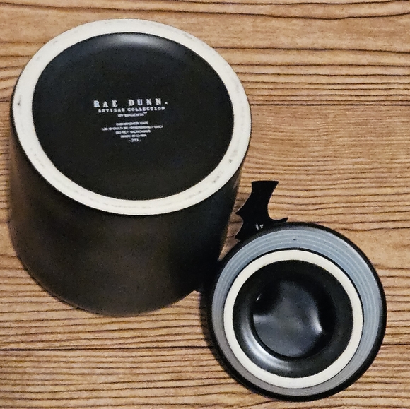 Rae Dunn BOO! Ghost Black Halloween Baby Canister - Picture 4 of 5